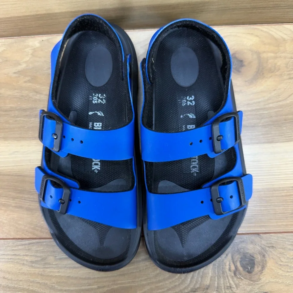 Birkenstock Mogami Milano Sandals Kids Boys 1 EU 32 Blue Casual Summer Travel